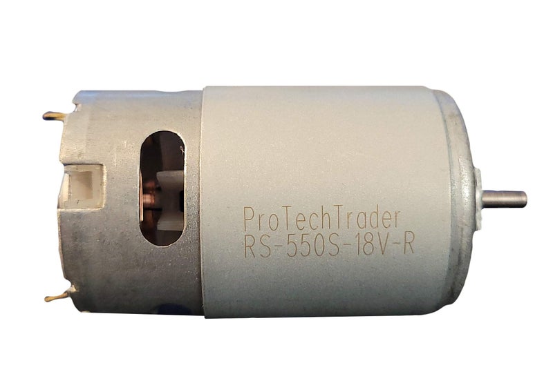 ProTechTrader RS-550s 18v (12v - 20 Volts) DC Motor Round Shaft - High Power & Torque for DIY Electric/Electronic Projects, Drills, Robots, RC Vehicals, Remote Controlled Cars/Robot, Saw Repair/Replacement Engine - Image 1